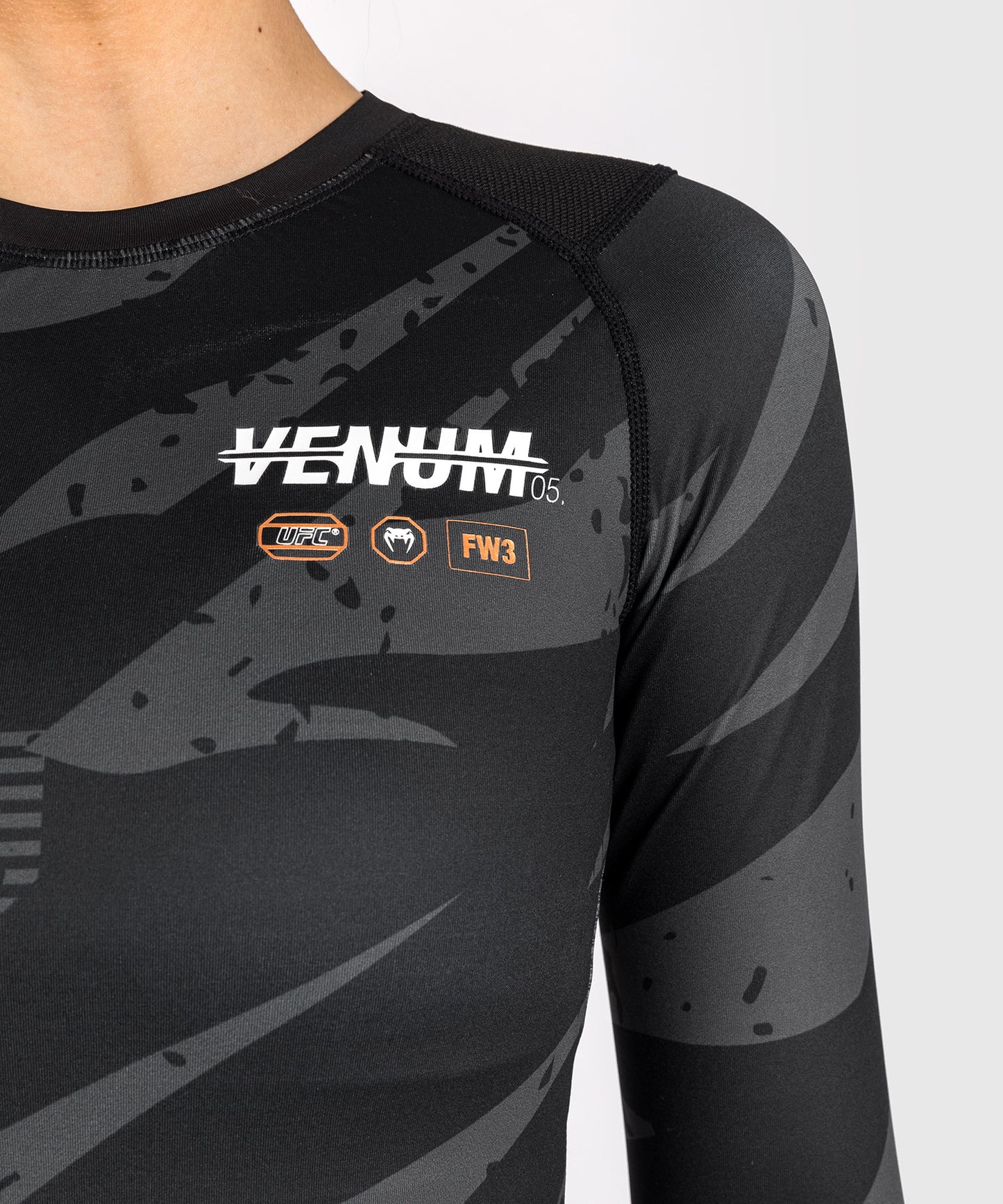 UFC Adrenaline by Venum Fight Week Women’s Performance Long Sleeve Rashguard - Urban Camo