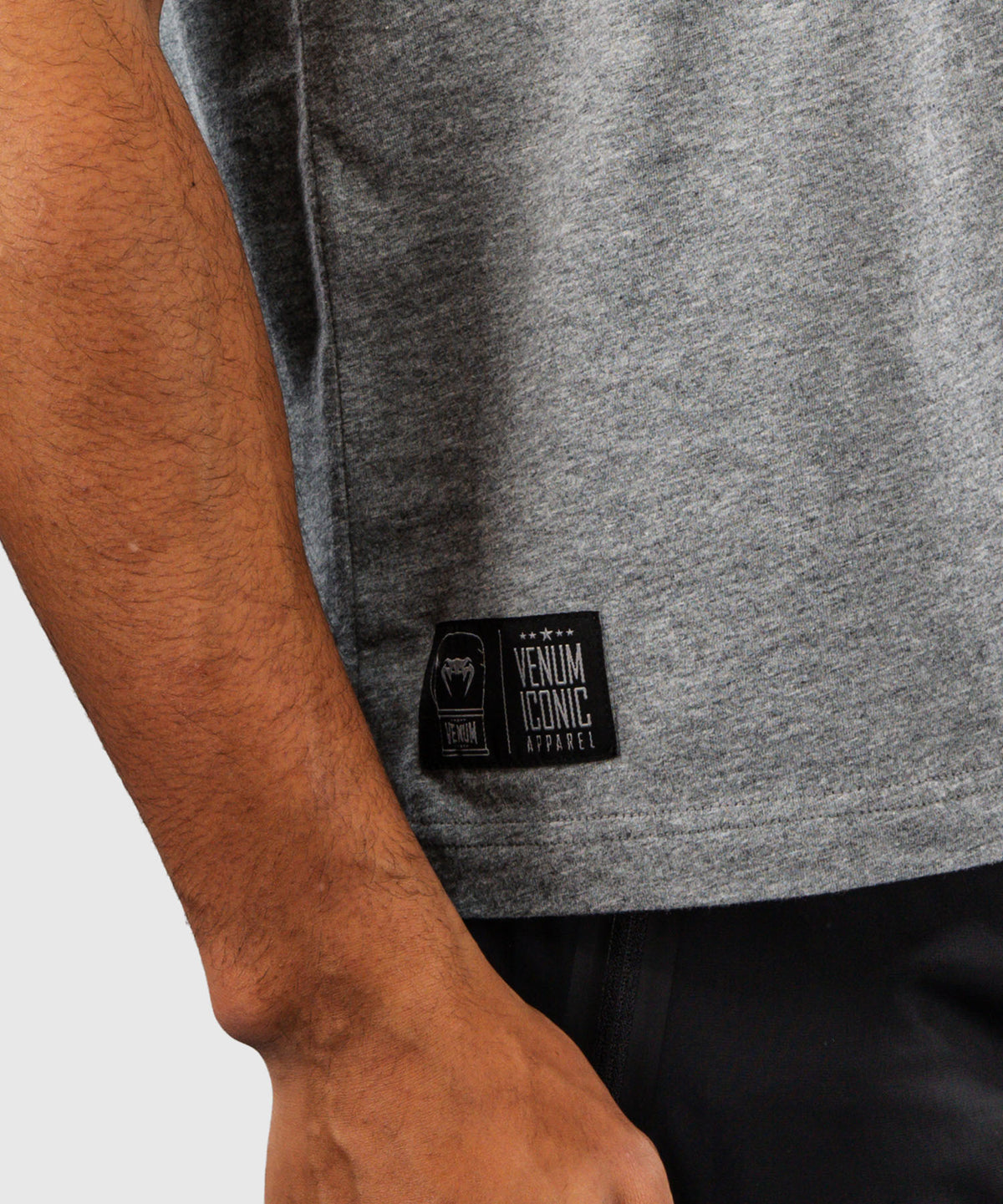 Venum Fight Icon Cotton T-Shirt - Light Heather Grey