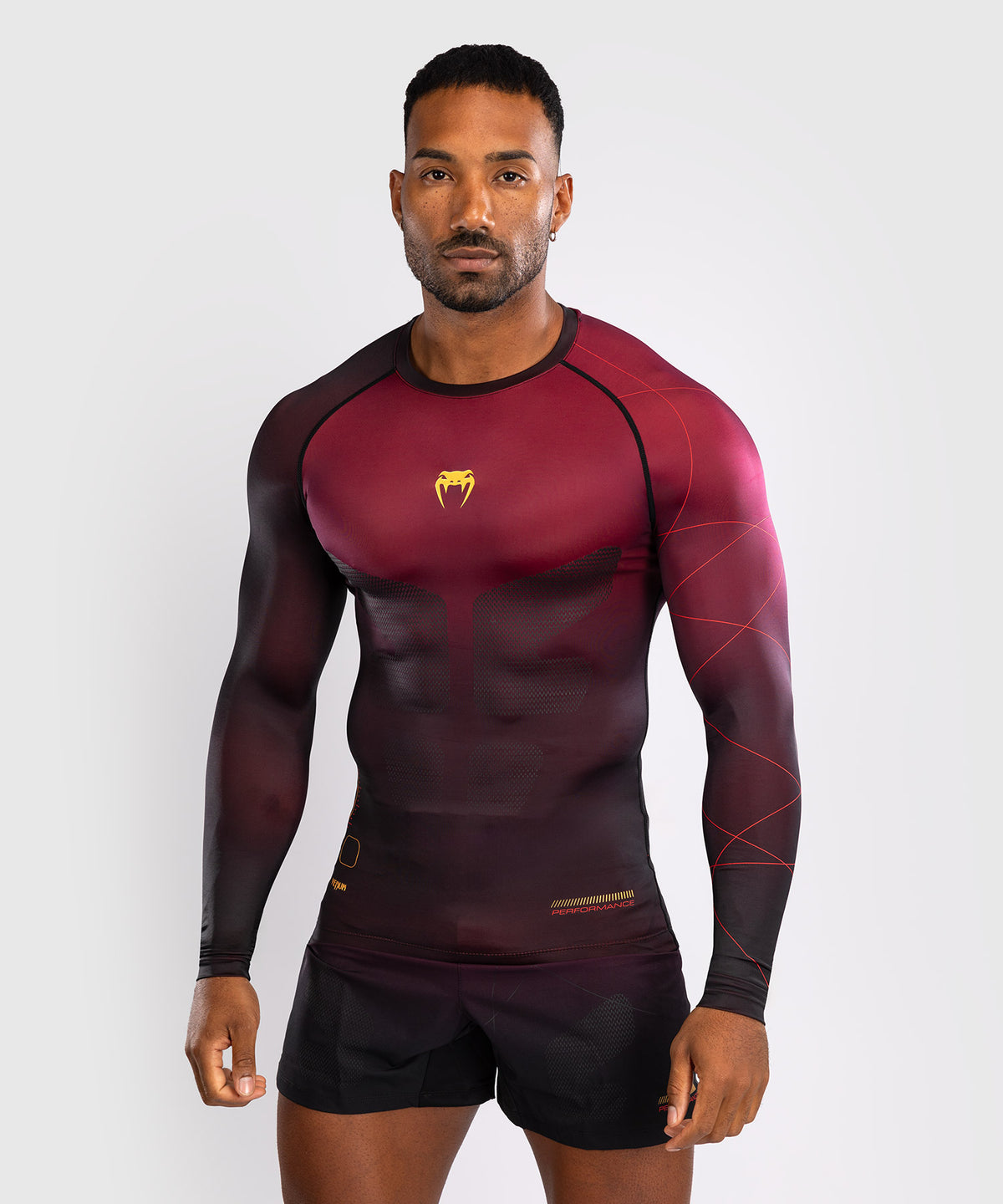 Rashguard Manches Longues Venum Tactical XT- Noir/Bordeaux/Or