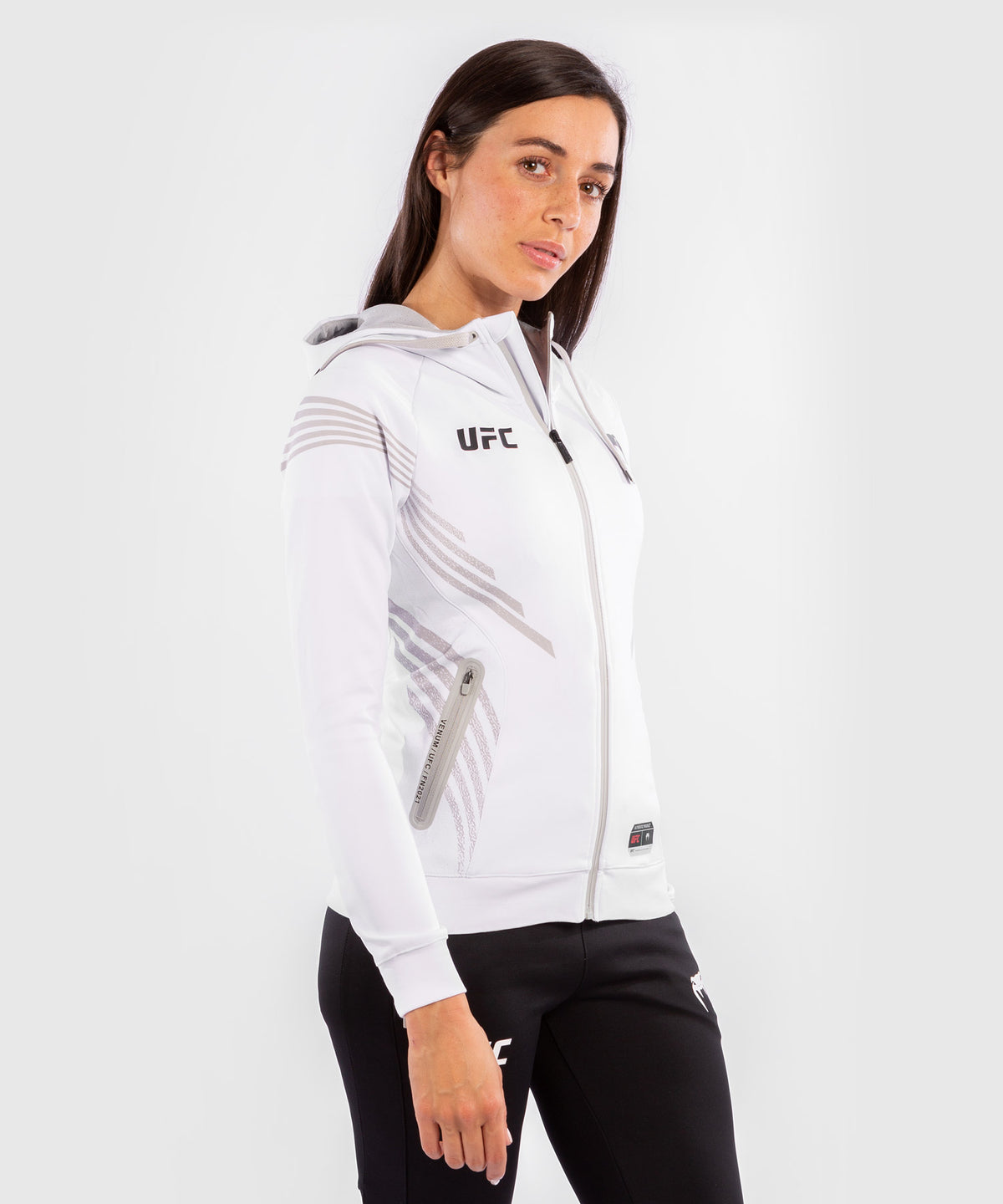 Sudadera Para Mujer UFC Venum Authentic Fight Night Walkout - Blanco