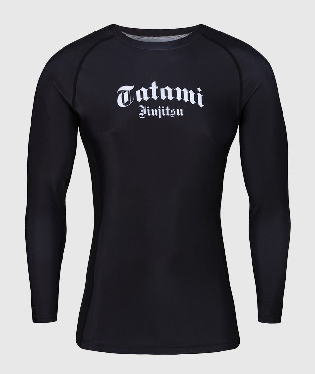 T-Shirt De Compression Tatami Fightwear Gothic Manches Longues - Noir