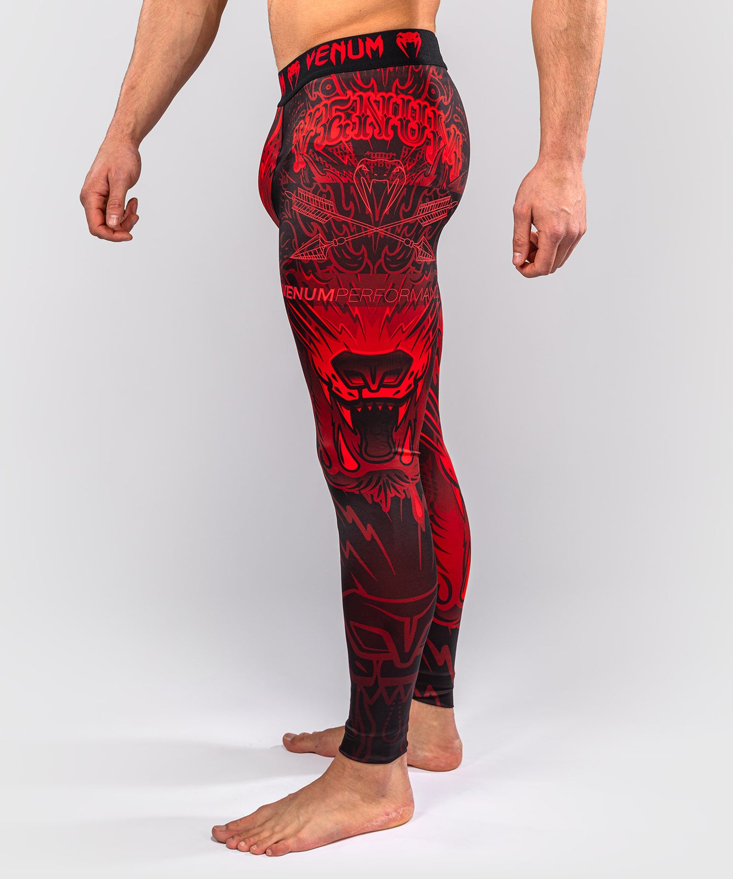 Pantalon de compression Venum Wolf Atak – Noir/Rouge