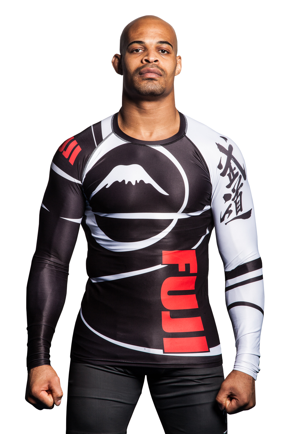 Fuji Sports Freestyle IBJJF Ranked Langarm-Rashguard - Schwarz