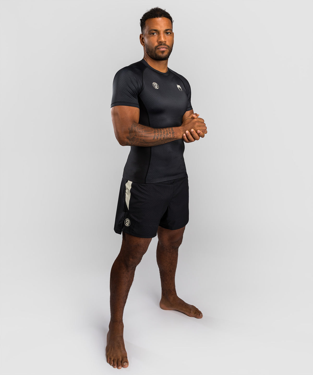 Venum x Roger Gracie Academy Short Sleeve Rashguard - Black