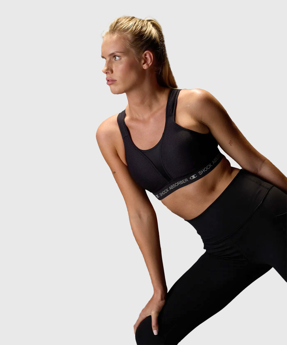Champion Shock Absorber Ultimate Padded Run Sports Bra - Black