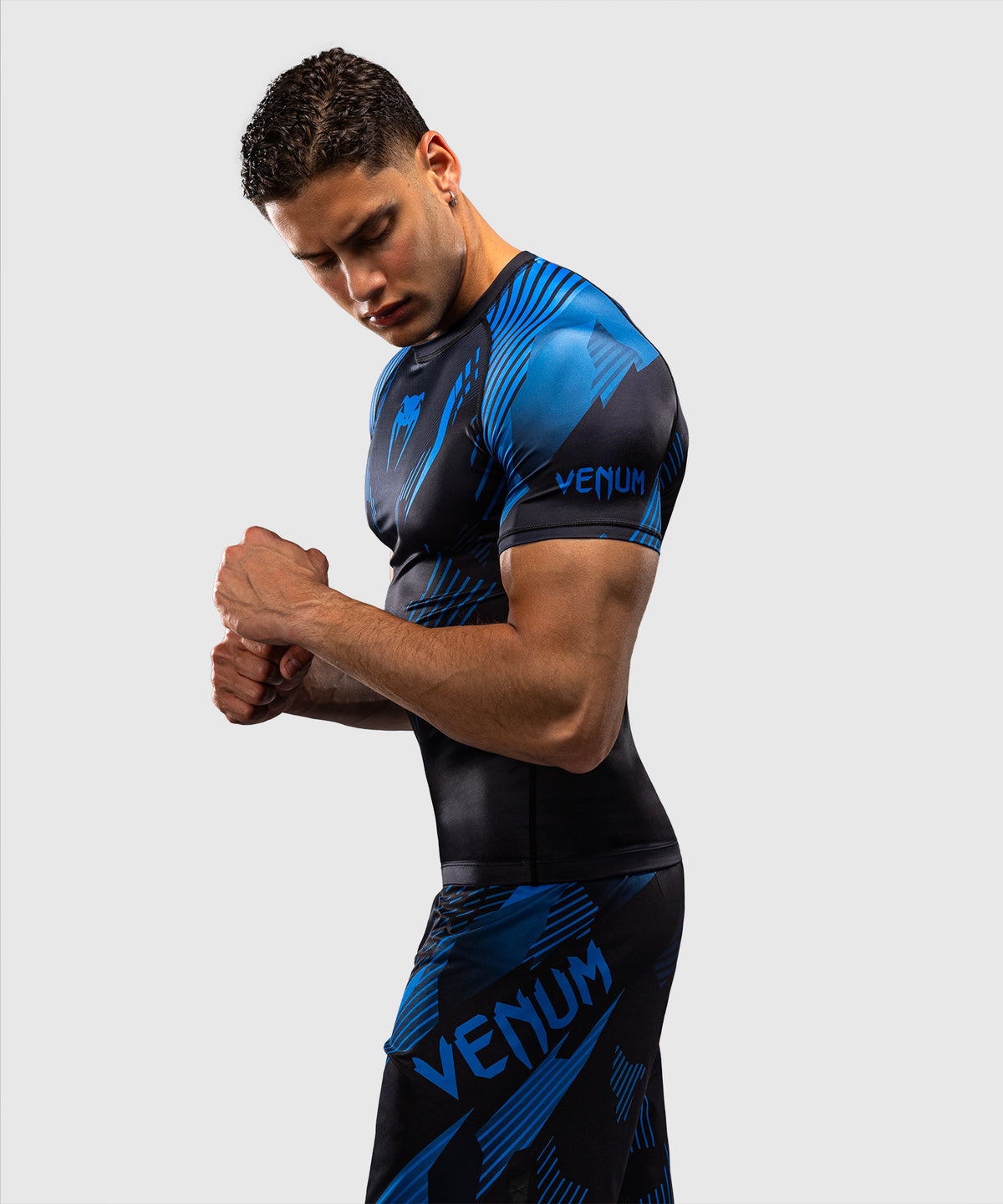Venum No-Gi 6.0 Rashguard Kurzarm - Schwarz/Blau