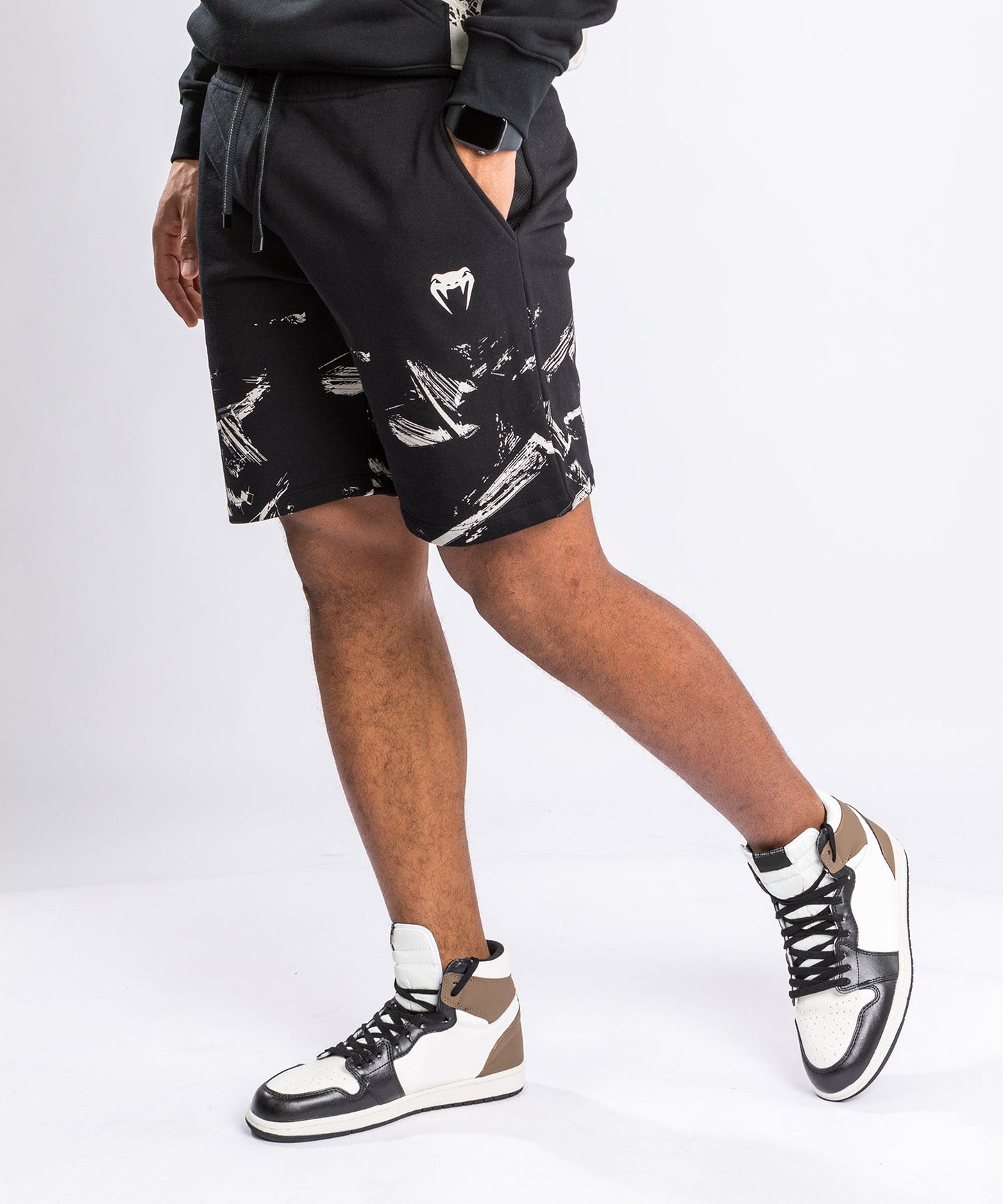 Venum Authentic Fight Week 2.0 UFC-Baumwollshorts - Schwarz/Sand