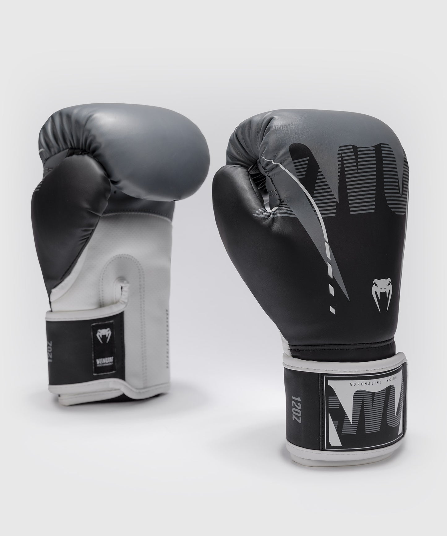 Venum Adrenaline Boxhandschuhe – Schwarz/Silbergrau