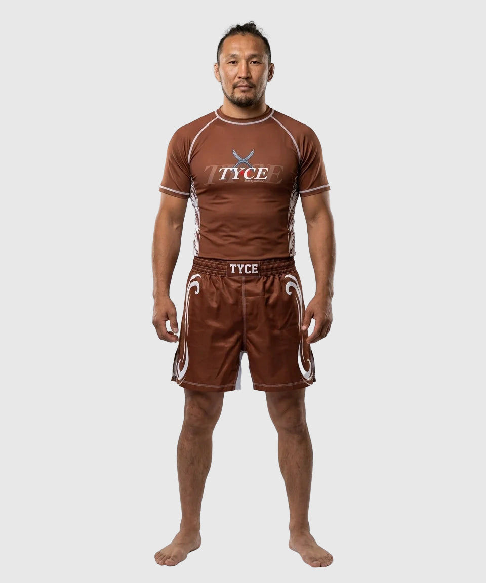 Rashguard TYCE CULTURE OF WAR Gengis Khan - Marron