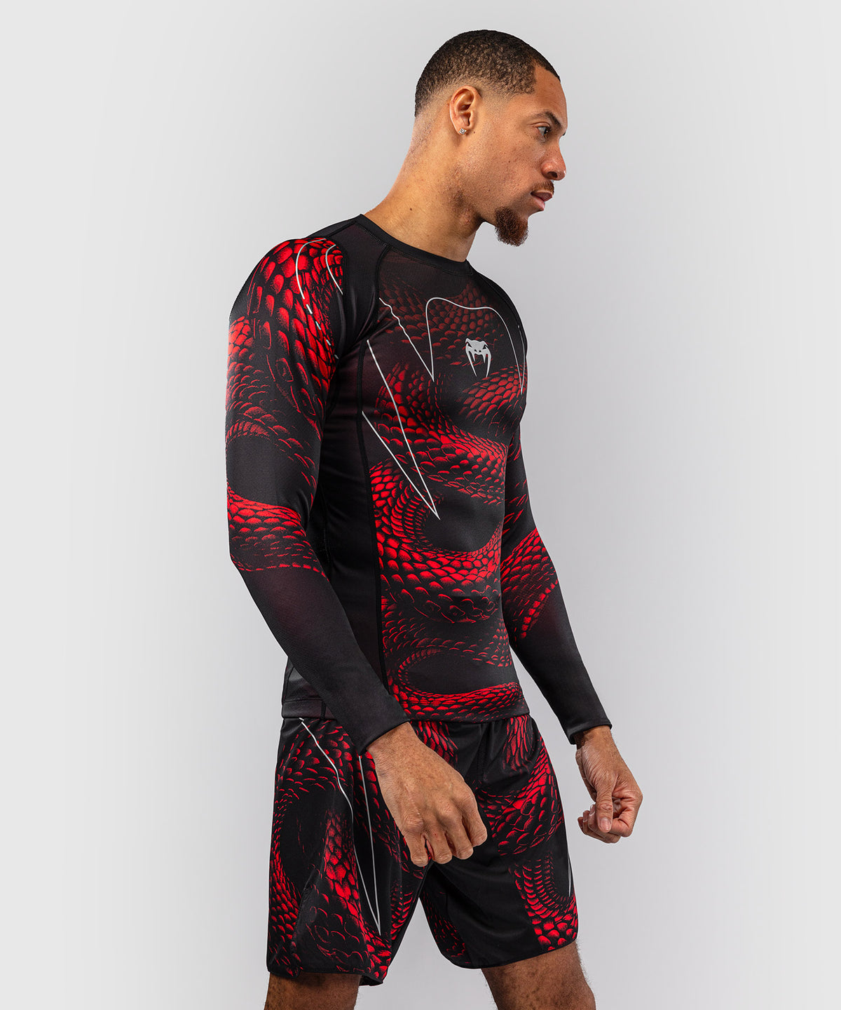 Rashguard à Manches Longues Venum Matupa - Noir/Rouge/Argent
