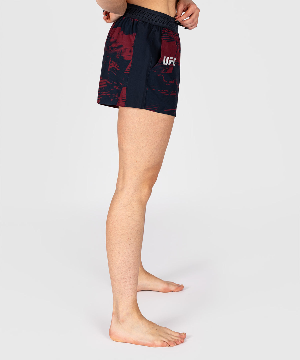 UFC Zenith by Venum Authentic Fight Week Performance Short Damen - Marineblau/Burgunderrot/Silber