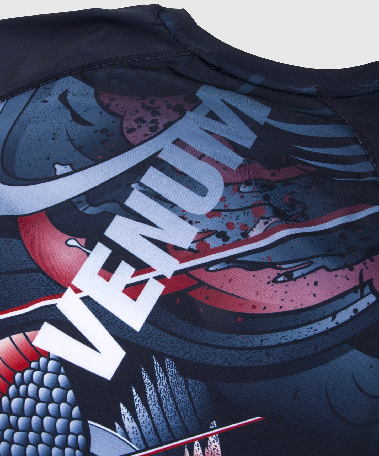 Venum Rooster Rashguard - Kurzarm - Marineblau/Orange