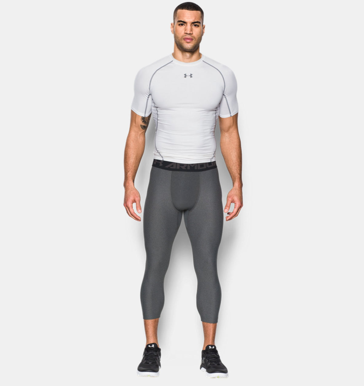 Under Armour HeatGear® Leggings para Hombre – Gris/Negro