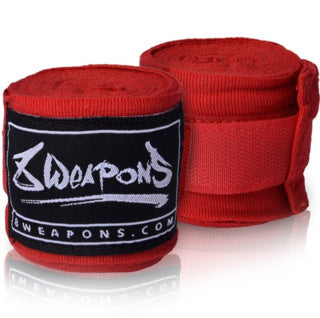8 Weapons Boxbandagen semi-elastisch 3,5 Meter – Rot