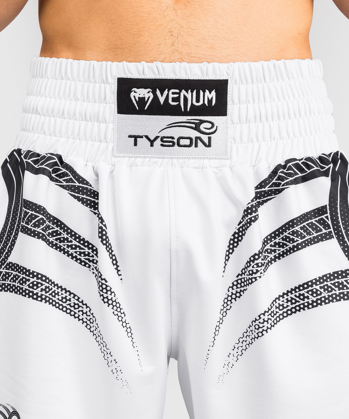 Short de Boxe Venum x Mike Tyson Tiger - Blanc Optique/Noir Profond