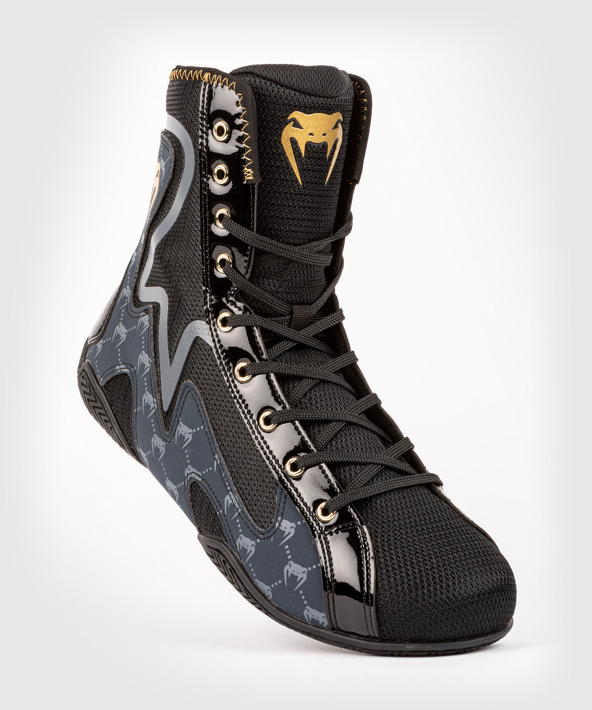 Chaussures de Boxe Venum Elite Evo Monogram - Noir/Bleu Marine