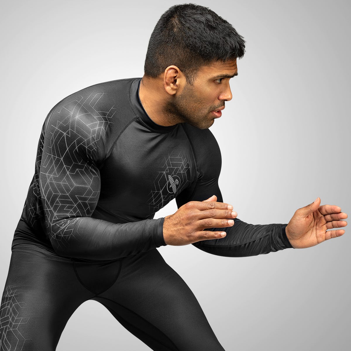 Rashguard Hayabusa Geo Manches Longues - Gris
