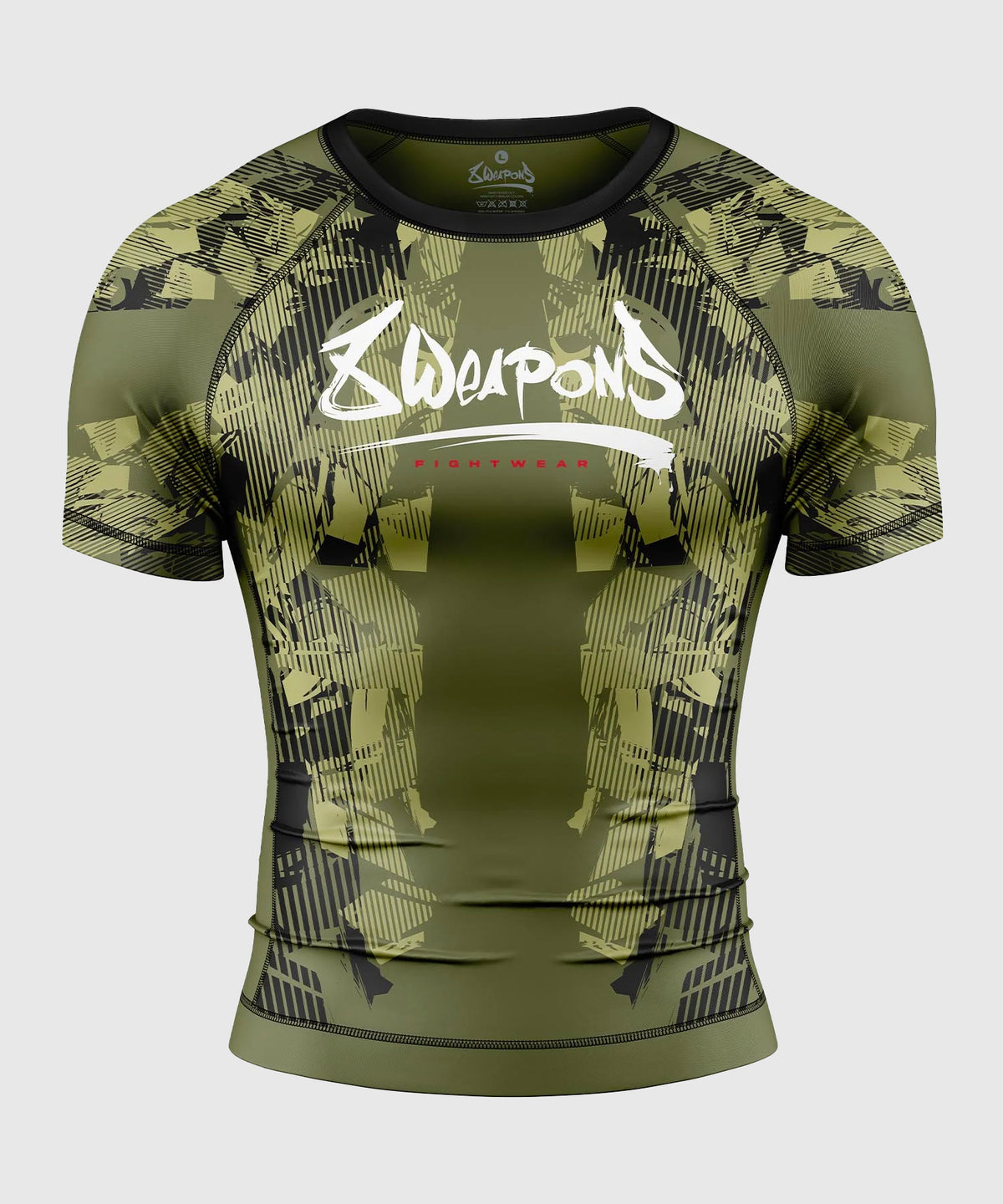 8 Weapons Hit 2.0 Kurzarm-Rashguard - Oliv