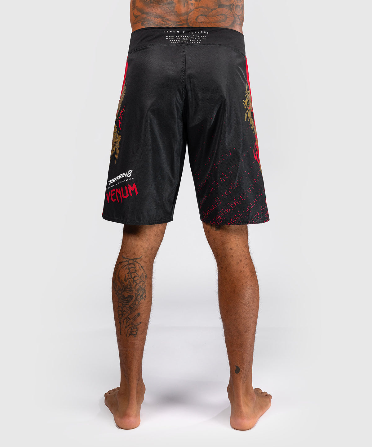 Venum x TEKKEN 8 - Marshall Law Fight Shorts - Black/Red/Gold