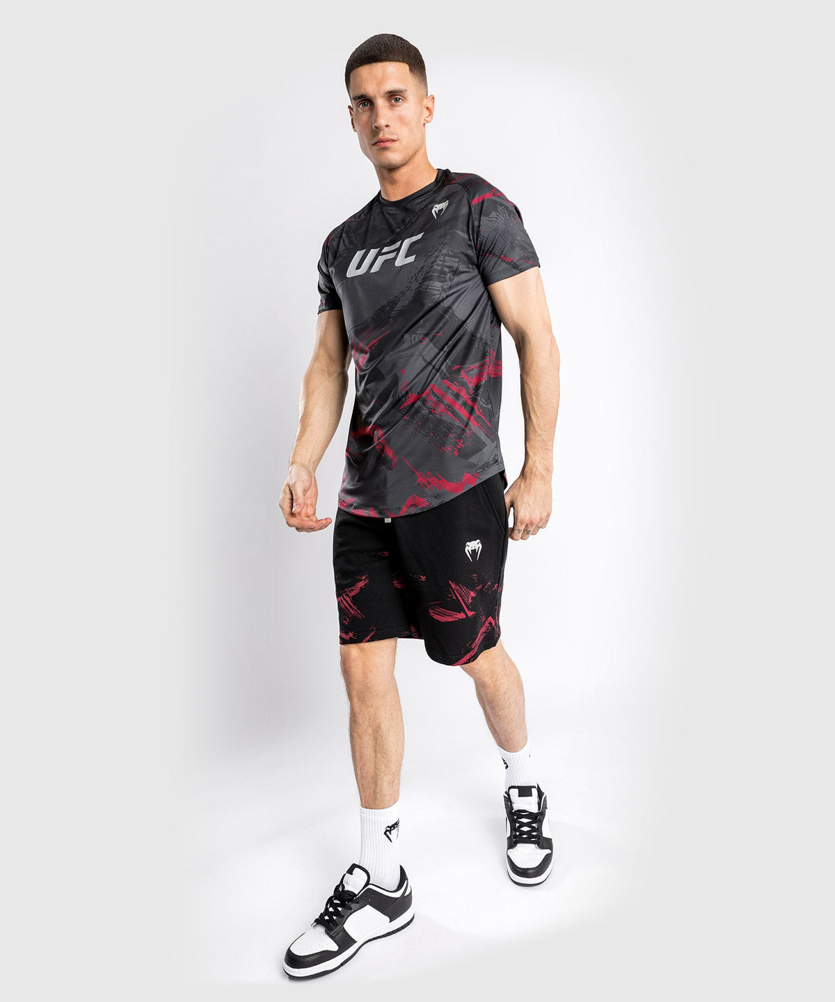 Dry Tech Kurzarm T-Shirt Mann UFC Venum Authentic Fight Week 2.0 - Schwarz