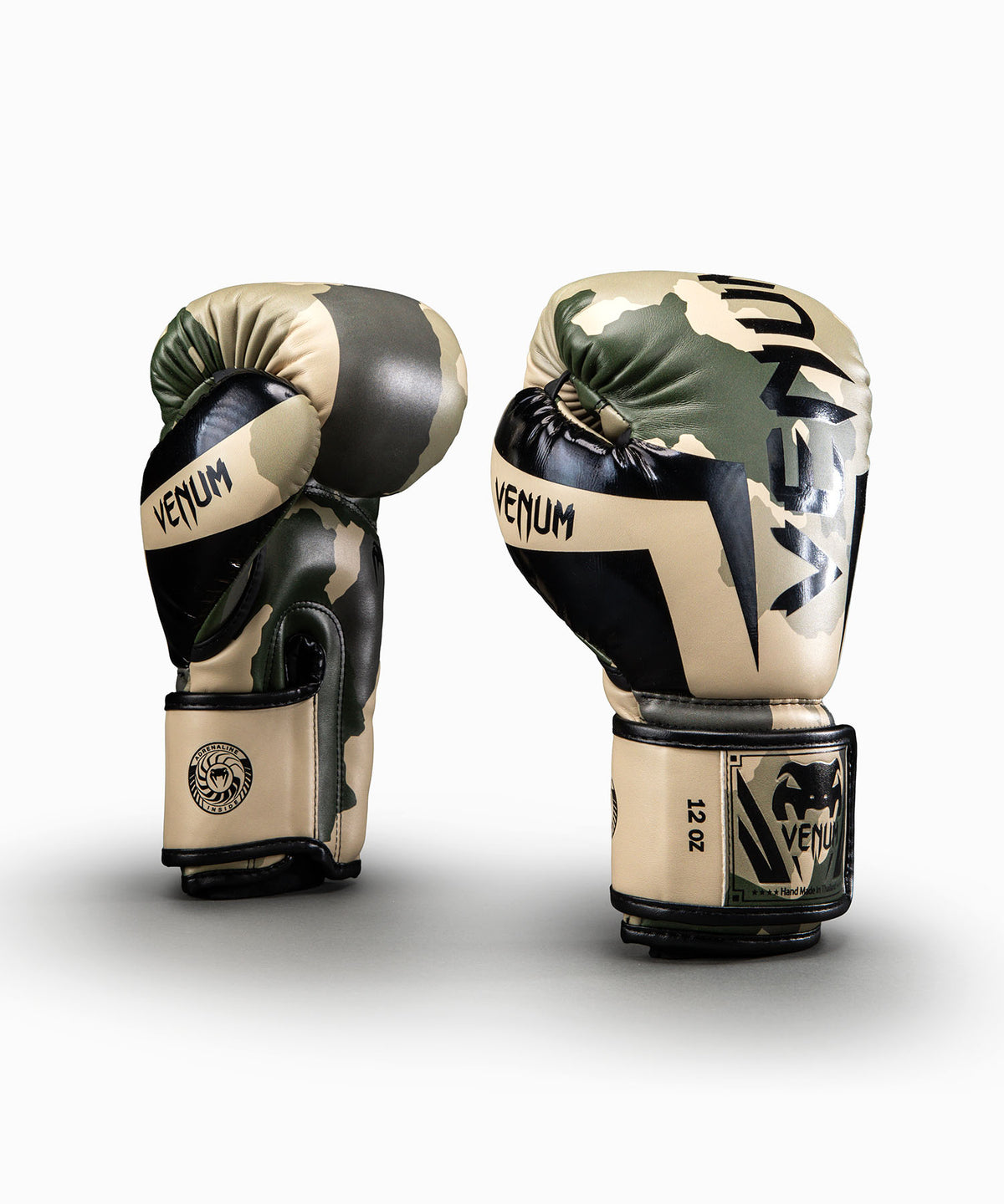 Gants de boxe Venum Elite Camo - Kaki/Blanc Cassé