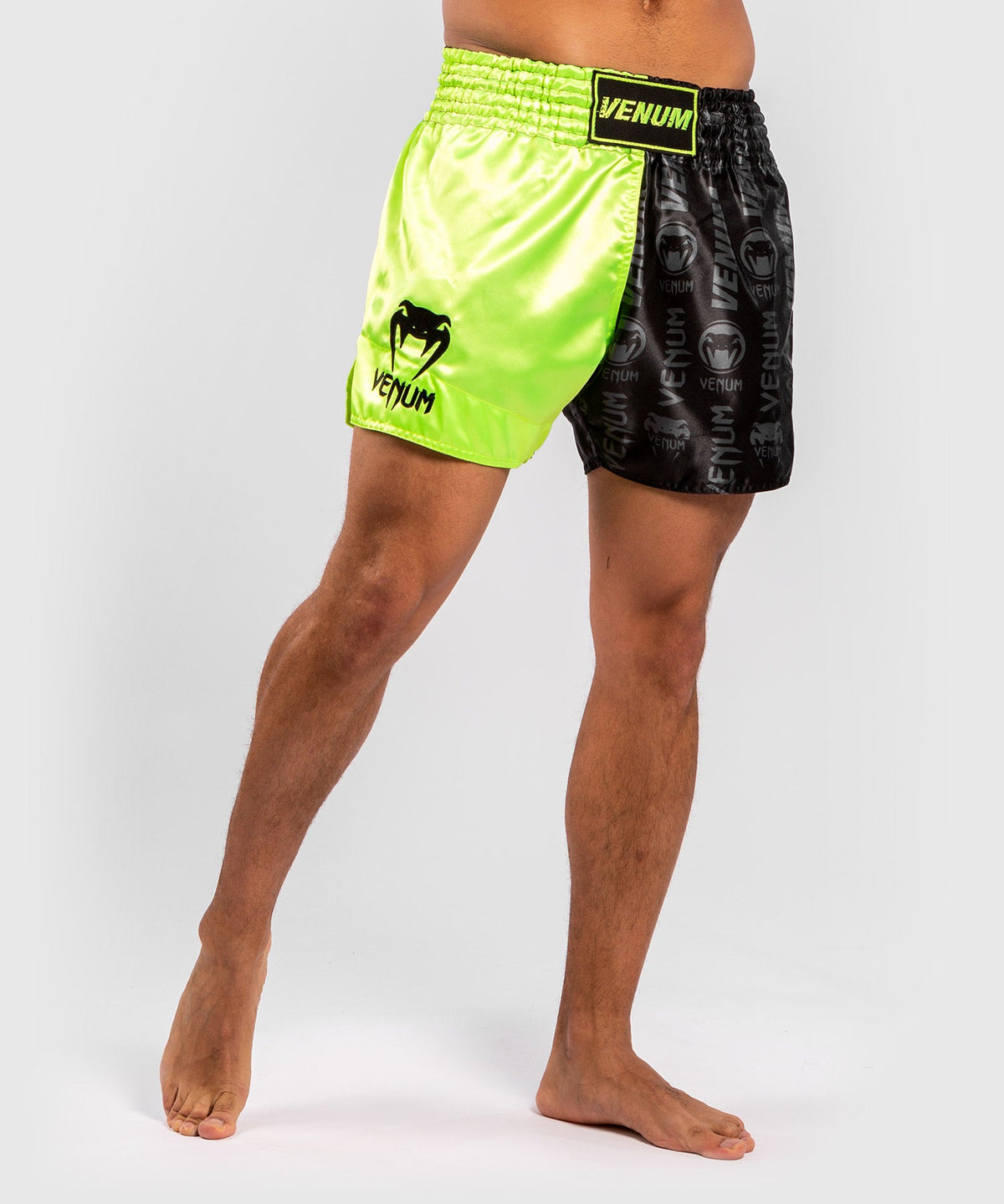 Short de Muay Thai Venum Logos - Noir/Jaune