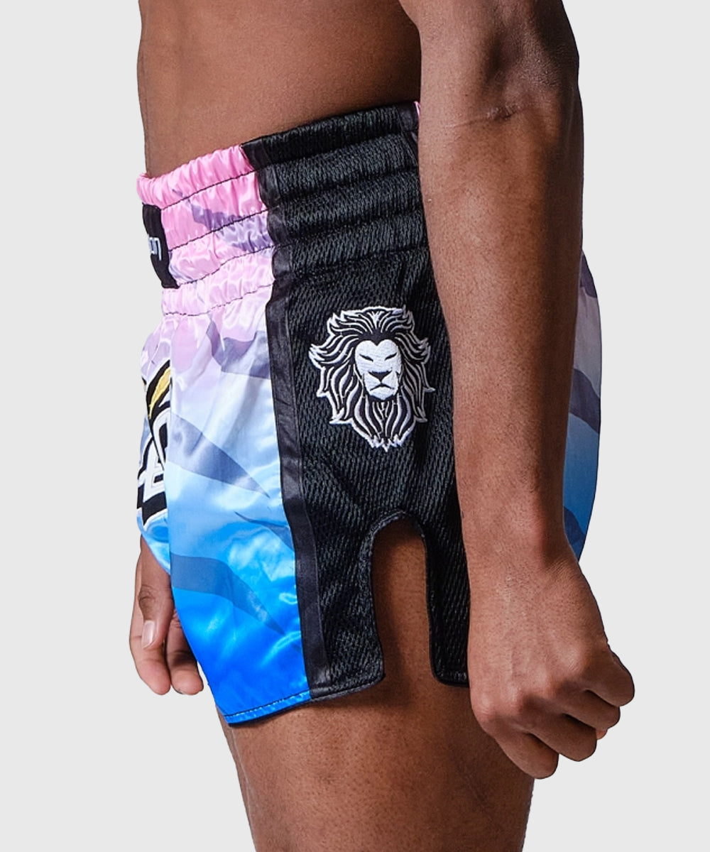 Elion Raja Muay Thai Shorts - Rosa/Blau