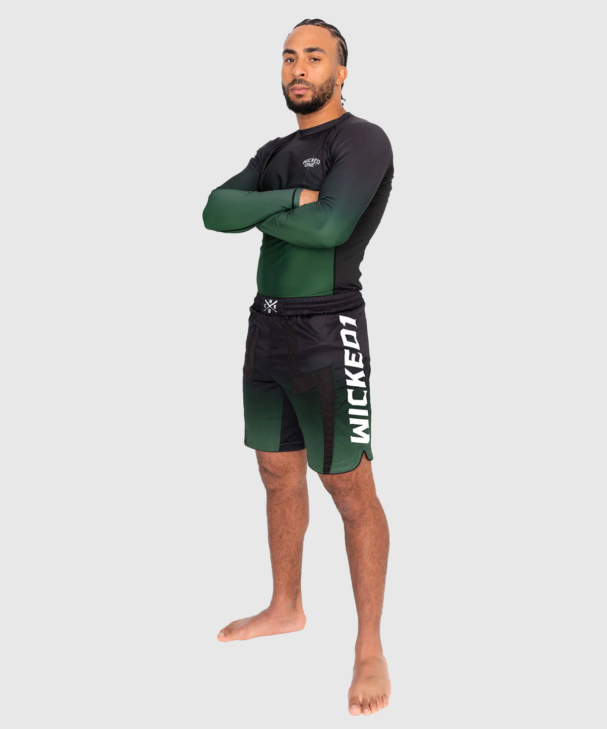 Short de MMA Wicked One Eager Ghost - Noir/Kaki