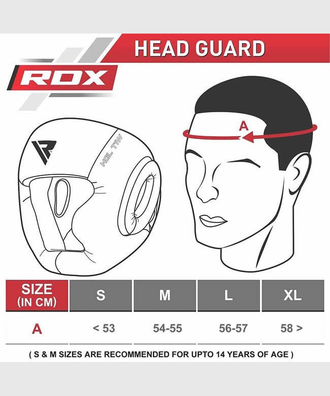 RDX Sports Aura T-17 Casco da Boxe - Nero/Bianco/Oro