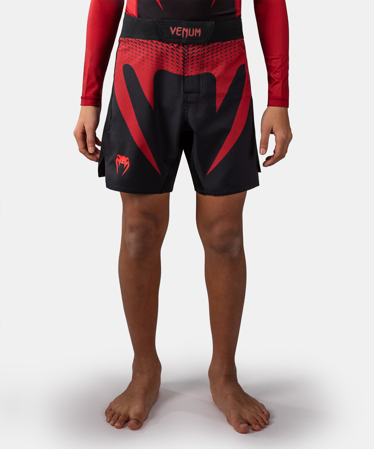 Venum Attack Pantaloncini da Combattimento per Bambini - Nero/Rosso