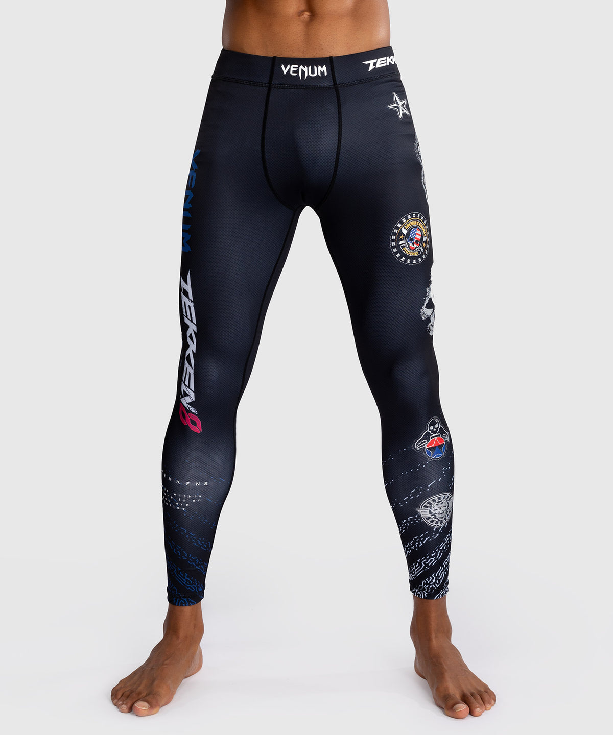 Venum x TEKKEN 8 - Paul Phoenix Pantaloni a compressione - Nero/Blu