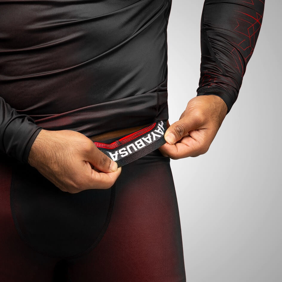 Hayabusa Geo Compression Pants - Red