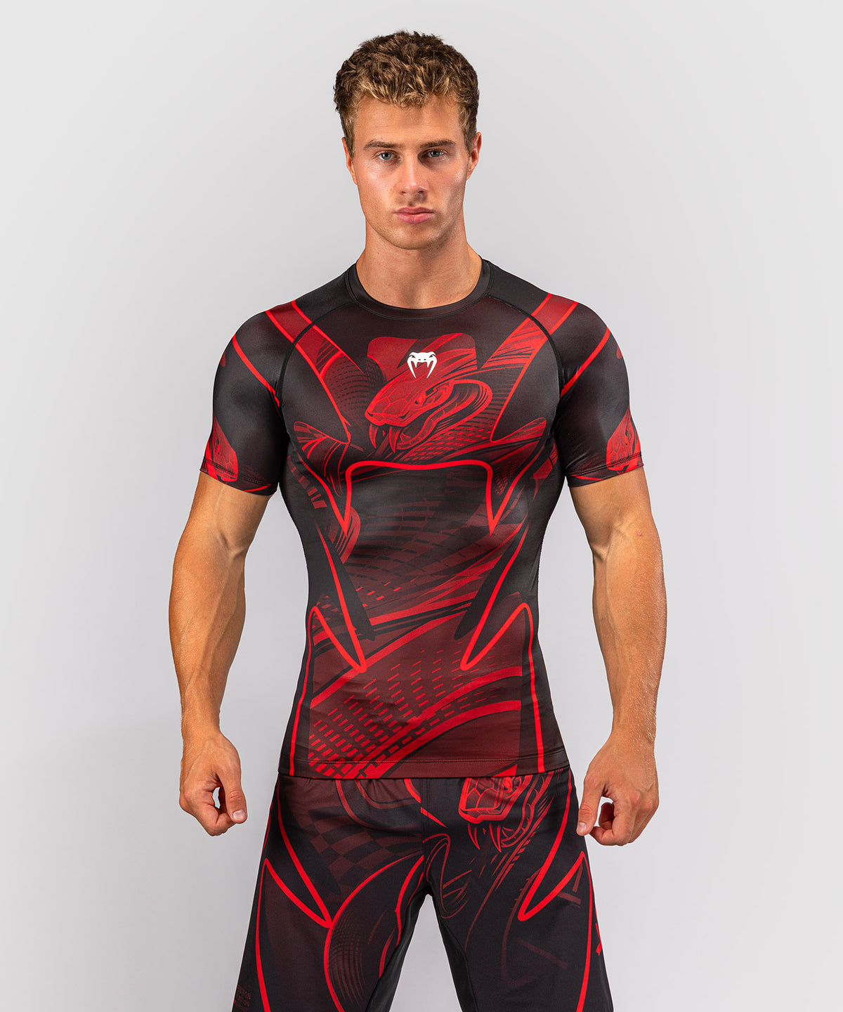 Venum Crimson Viper 2.0 Kurzarm-Rashguard - Schwarz/Rot