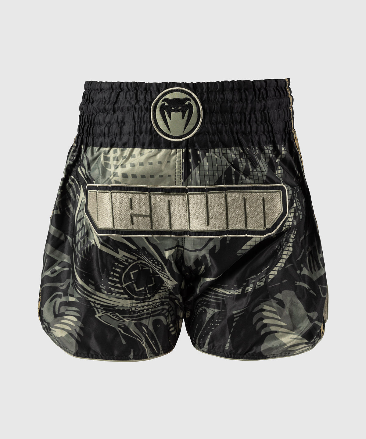 Venum Invader Pantalones Cortos de Muay Thai - Negro/Sand