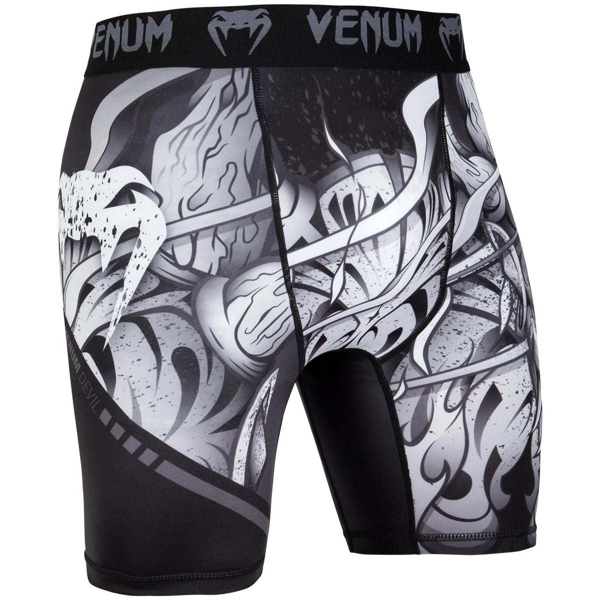 Venum Devil Vale Tudo Shorts - White/Black