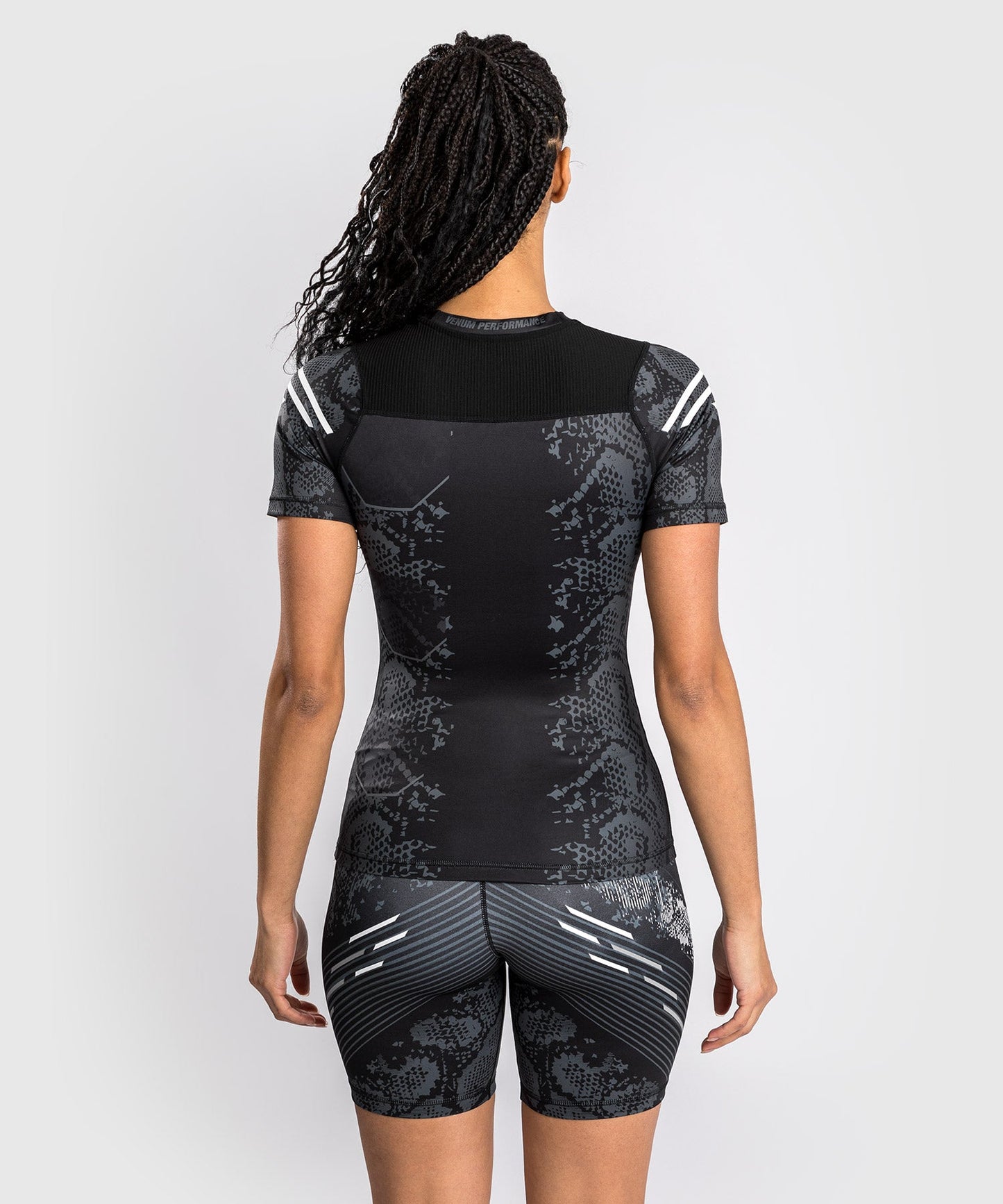 Rashguard à manches courtes pour Femmes UFC Adrenaline by Venum Authentic Fight Night - Noir
