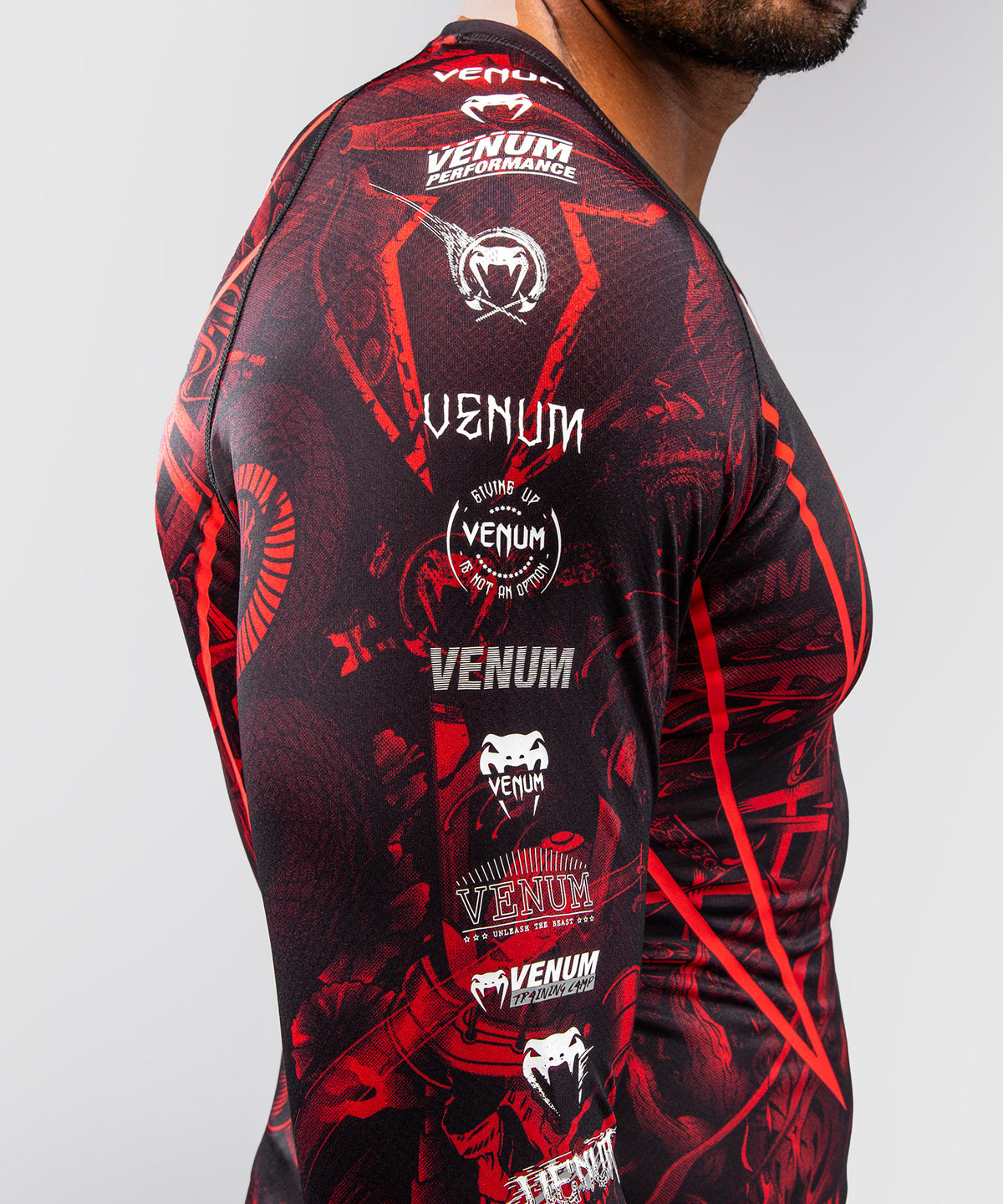 Venum 20th Anniversary Long Sleeve Rashguard - Black/Red