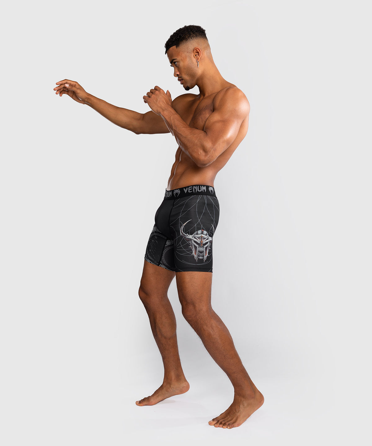 Venum Gladiator 5.0 Pantalones Vale Tudo Para Hombre - Negro/Plateado
