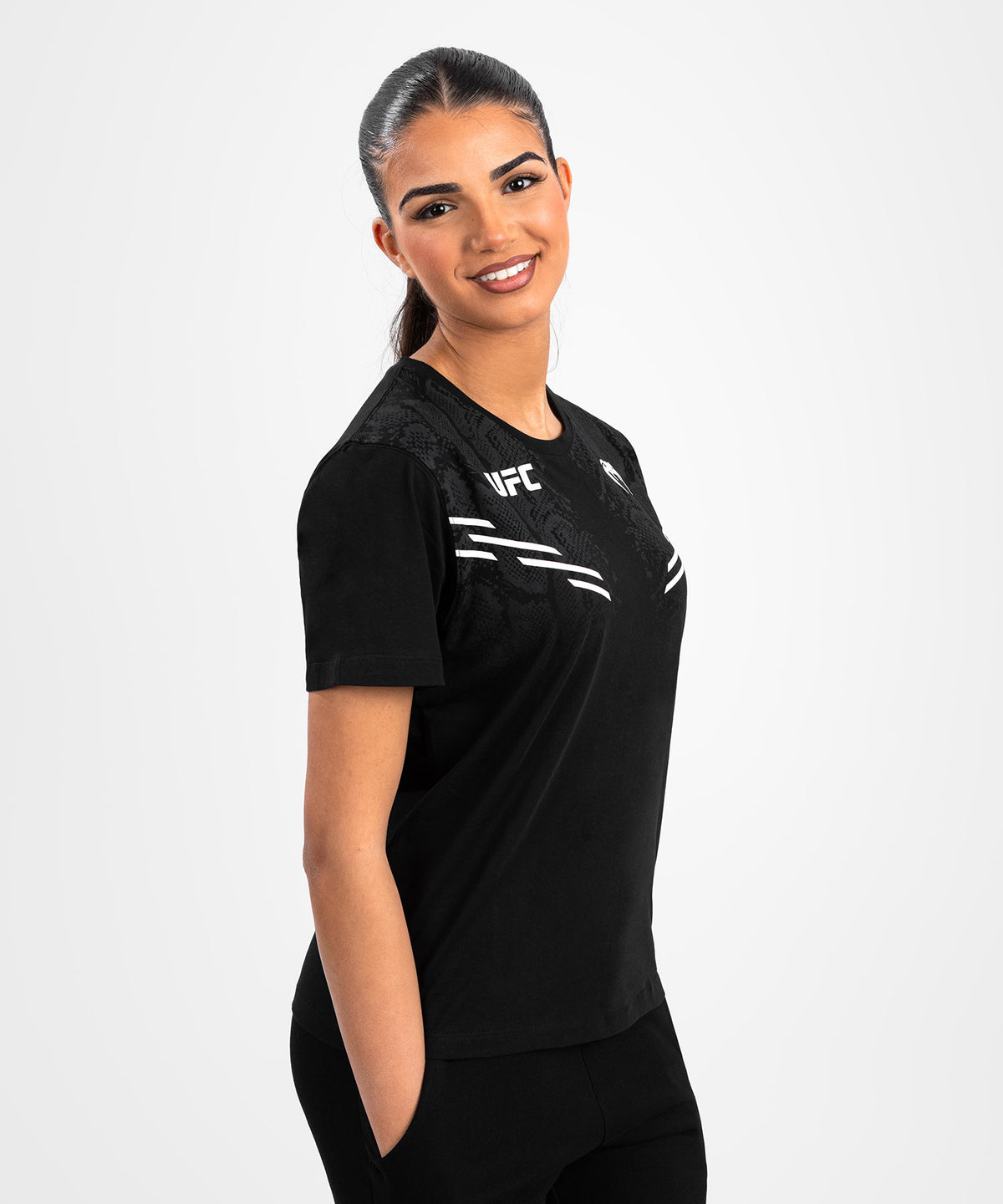 T-shirt à manches courtes pour Femmes UFC Adrenaline by Venum Replica - Noir