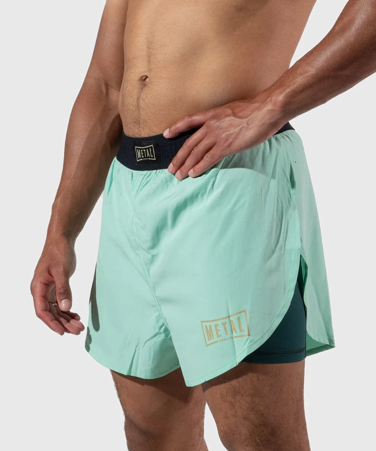 Metal Boxe Deep Waters 2-in-1-Fightshorts - Grün