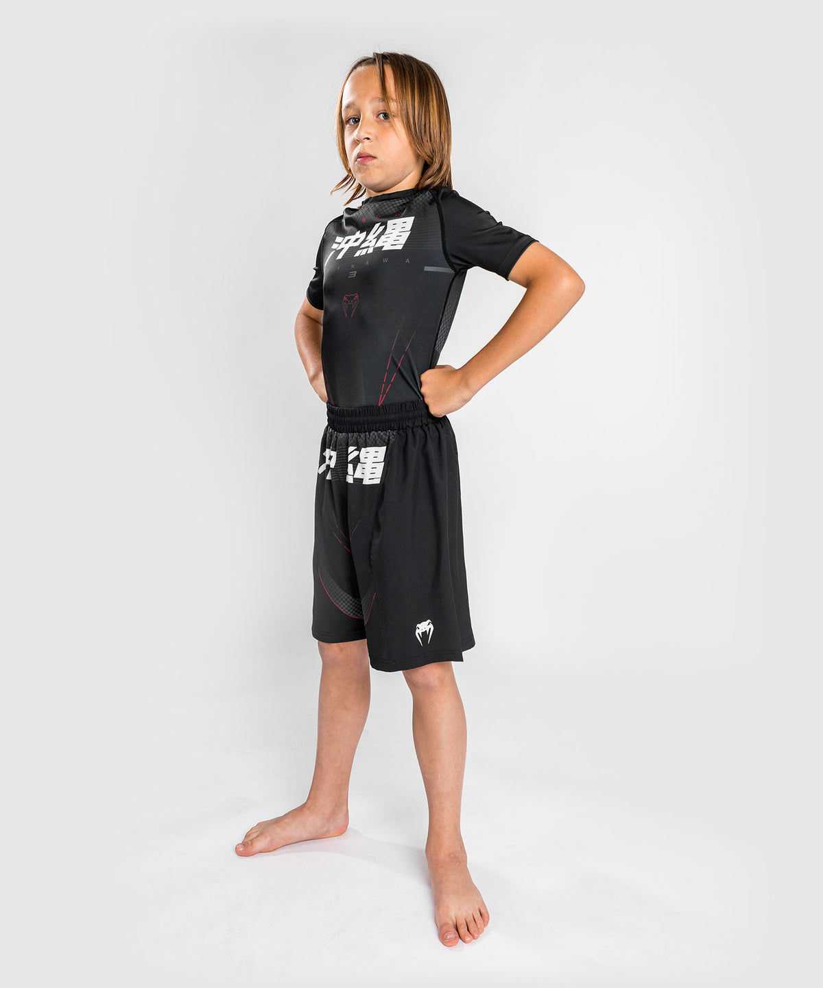 Short D'entrainement Venum Okinawa 3.0 - Pour Enfant - Noir/Rouge
