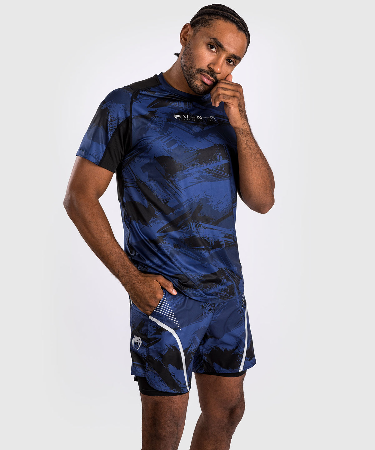 Venum Electron 3.0 Maglietta Dry-Tech - Navy