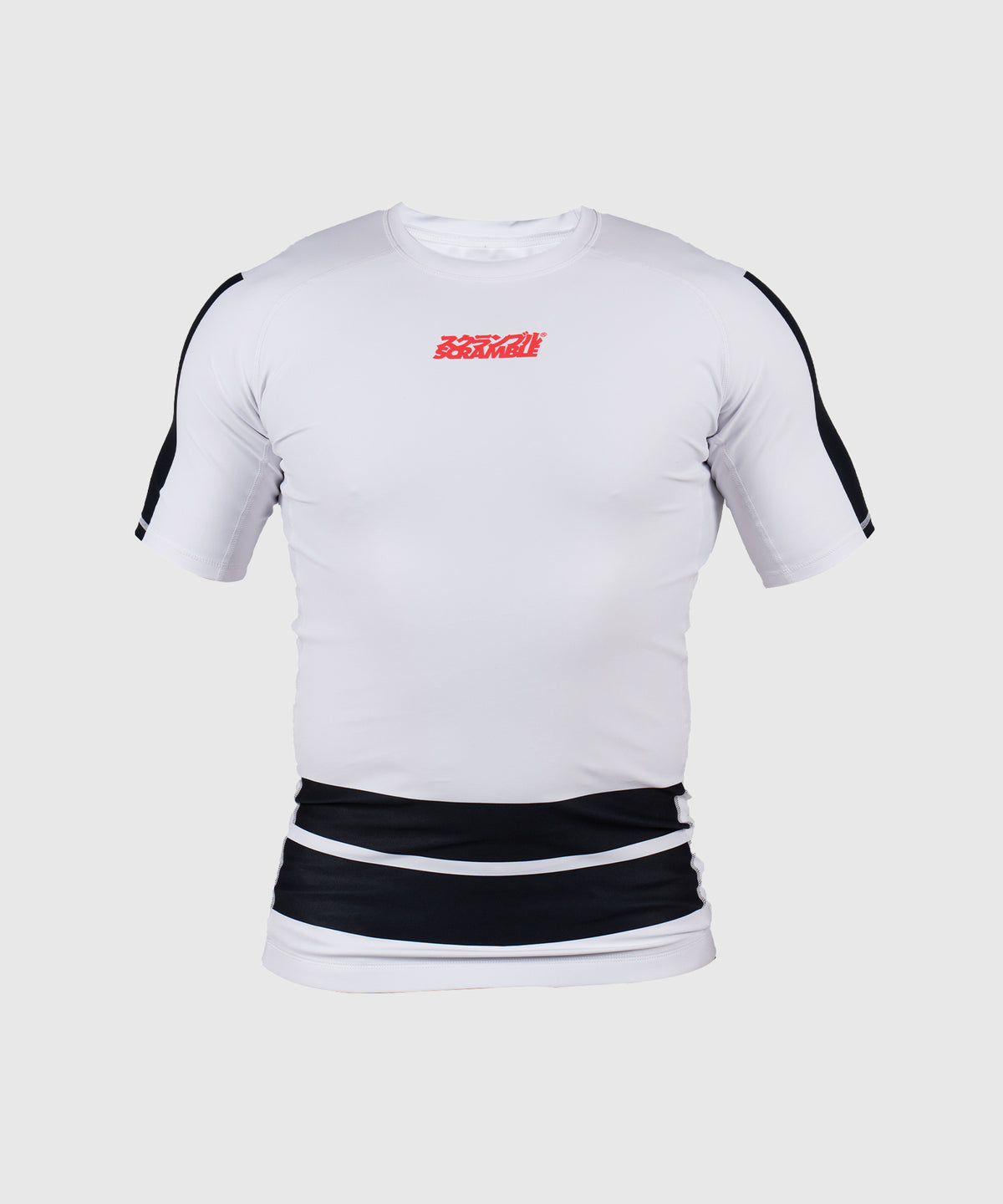 Rashguard À Manches Courtes Scramble Ranked - Blanc/Noir