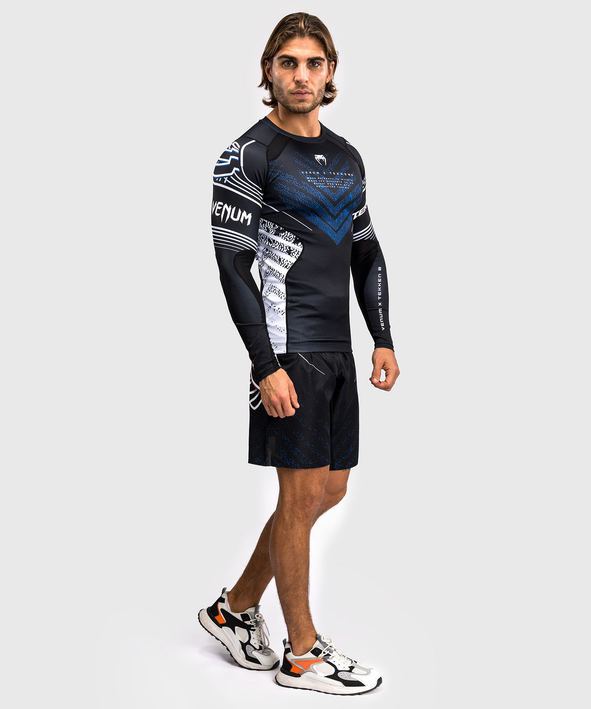 Rashguard Venum x TEKKEN 8 - Jin Kazama - Bleu/Noir/Blanc