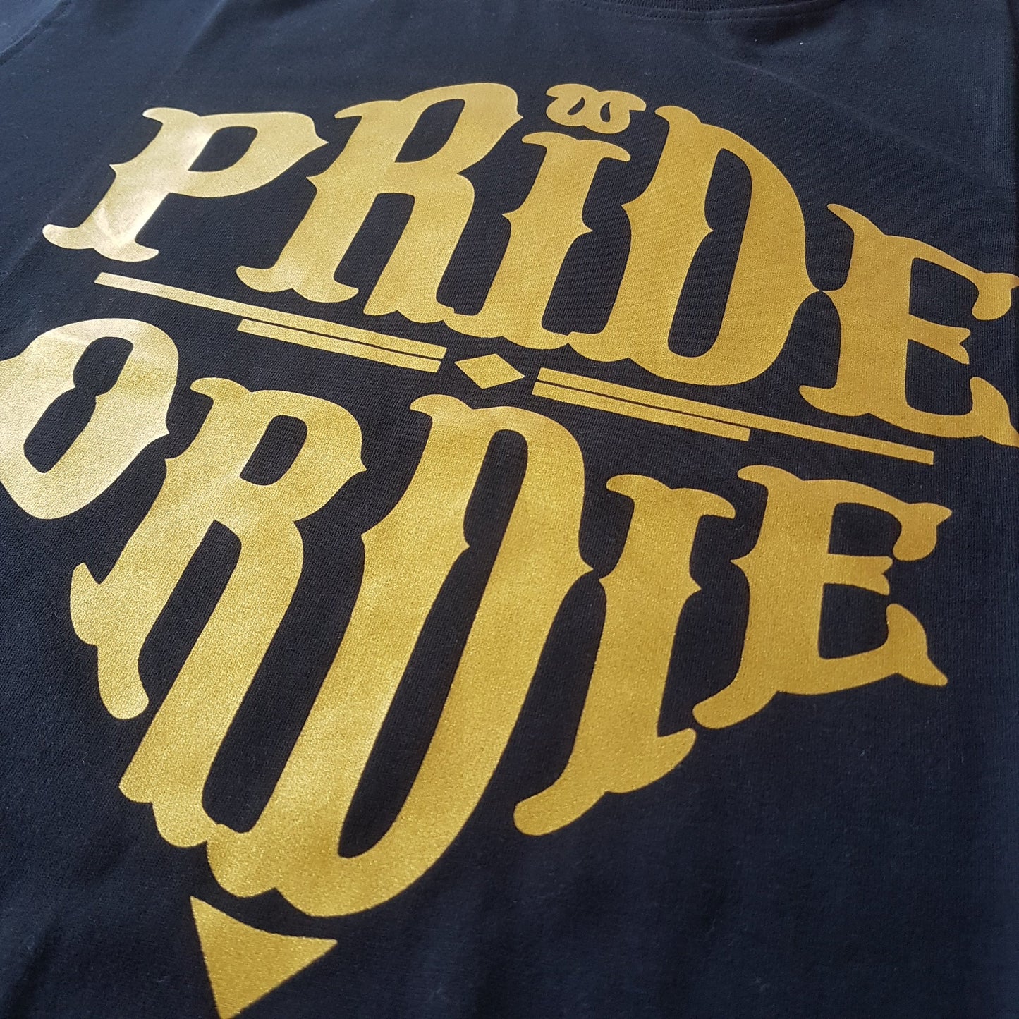 T-shirt Pride Or Die Reckless Gold - Noir