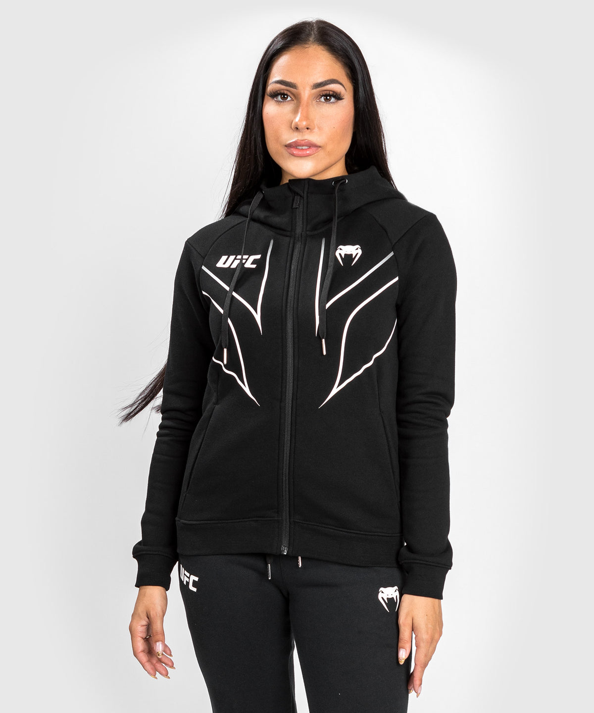 Sweatshirt Zippé Femme UFC Venum Fight Night 2.0 Replica - Noir