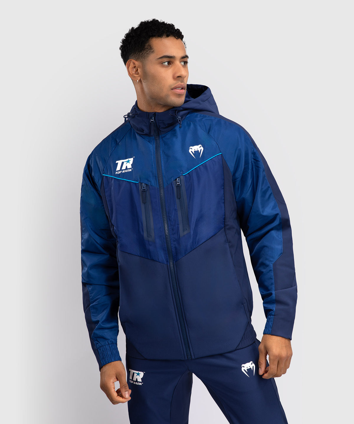 Venum x Top Rank Original Sudadera con Cremallera Completa para Hombre - Azul Marino
