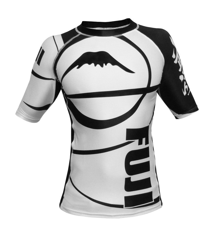 Fuji Sports Freestyle IBJJF Ranked Kurzarm-Rashguard - Weiß