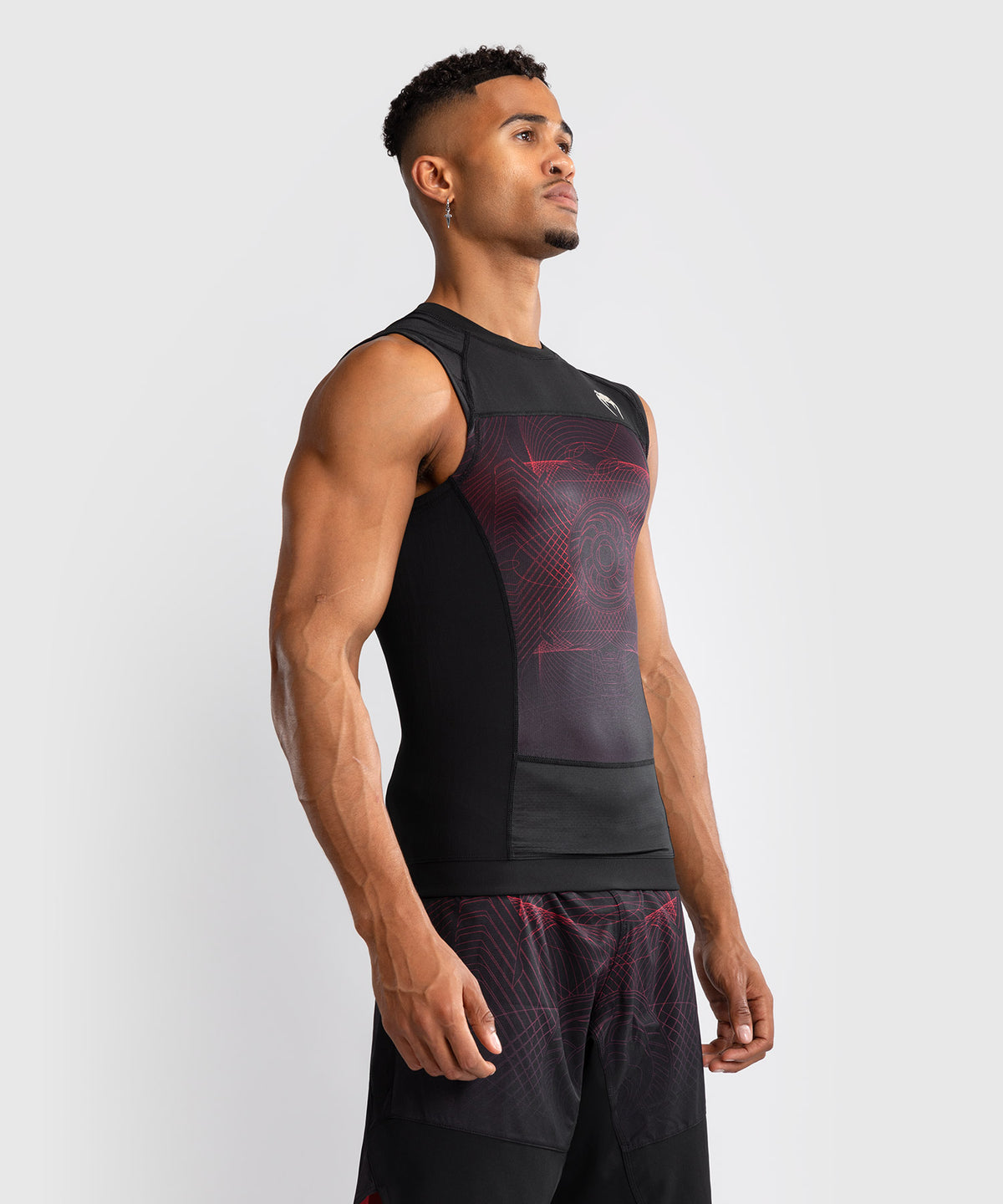 Venum G-Fit Air Rashguard Senza Maniche - Nero Profondo/Rosso Fuoco