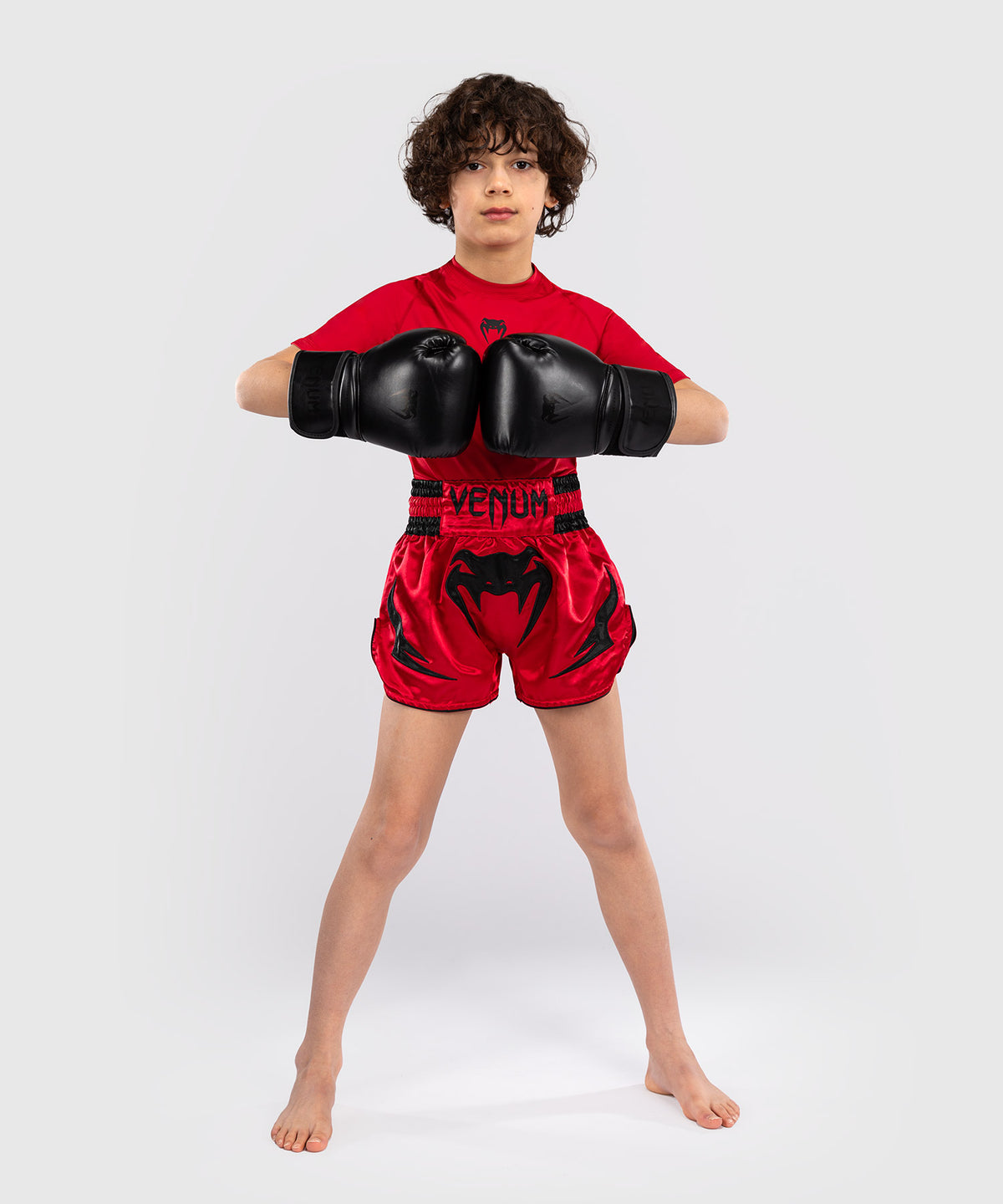 Venum Inferno Pantaloni Thai per Bambini - Rosso Ciliegia